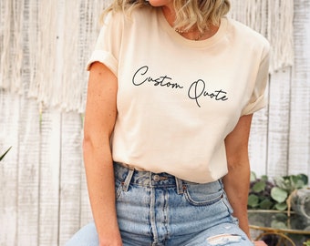 Custom Text or Logo or Photo shirt, Womens Graphic Tee, Personalized T-shirts for Events