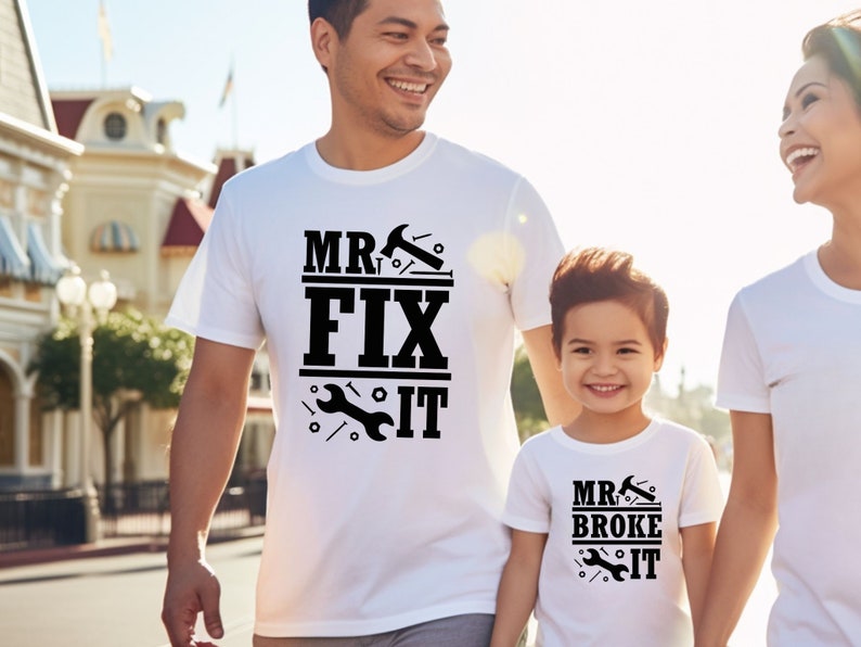 Daddy and Me Shirts, Matching Dad Shirts, Father Son Shirts, Fathers Day Shirts, Mr Fix It Mr Break It, Funny Dad and Son Shirt,Matching Tee image 9