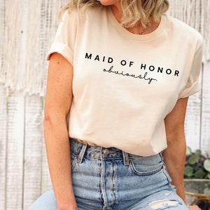 Maid Of Honor Shirt, Bridemaid Sweater, Bridal Shirt, Bridal Party Tee, Wedding Party Shirt, Maid Of Honor Proposal Shirt, Maid Of Honor Tee