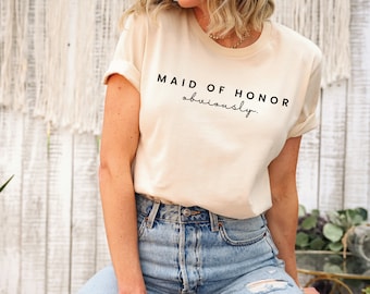 Maid Of Honor Shirt, Bridemaid Sweater, Bridal Shirt, Bridal Party Tee, Wedding Party Shirt, Maid Of Honor Proposal Shirt, Maid Of Honor Tee