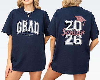 Custom 2026 Graduation Shirt, Class of 2026 Shirt, Senior 2026 Tee, High School Graduation,College Graduation,Personalized 2026 Senior Shirt