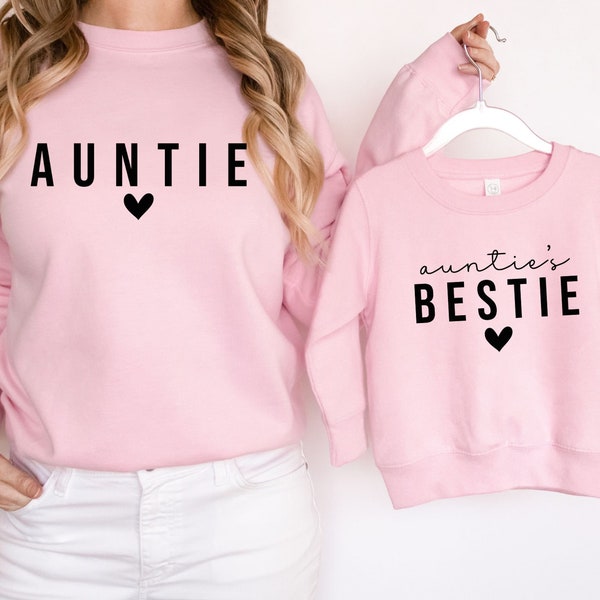 Matching Auntie and Auntie's Bestie Shirts, Auntie Me Sweatshirts, Aunt Sweatshirt, Aunt Niece Shirts, Best Gifts for Aunt, Aunt Nephew Tee