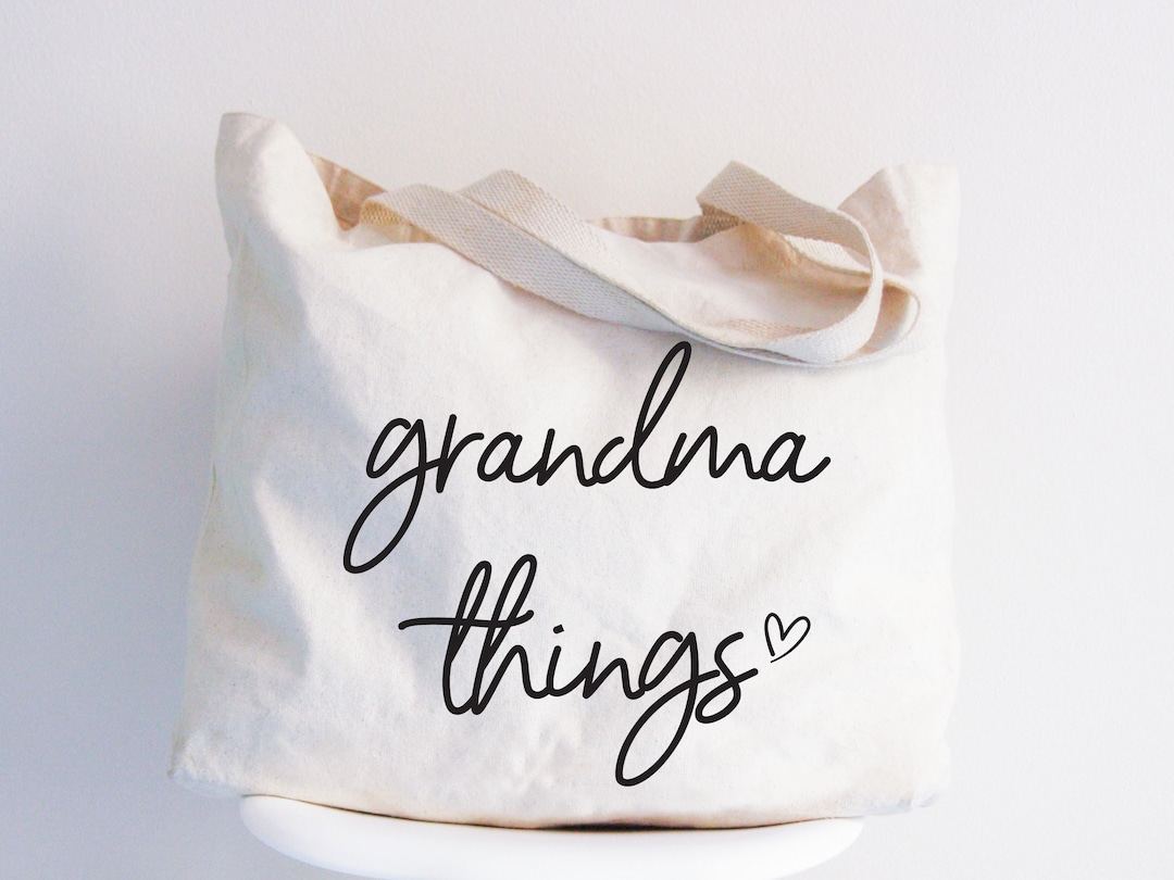 Grandma Things Tote Bag, Mother's Day Tote Bag, Grandma Birthday Gift, Best Grandma Tote Bag