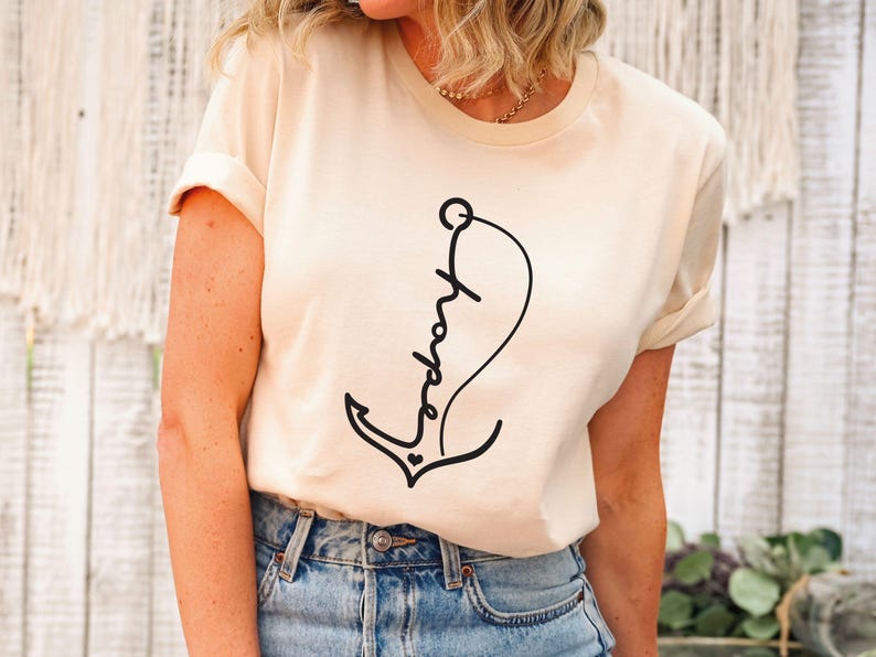 Hope Shirt, Hope Anchor Shirt, Religious Gift, Church Shirt, Minimalist Shirt, Christian T Shirt, Summer Shirt, Beach Shirt, Faith Shirt