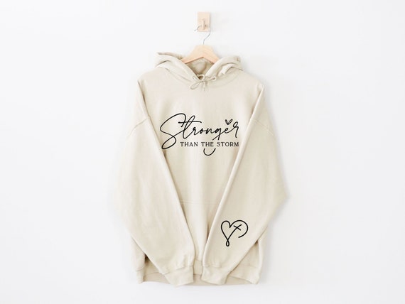 Stronger Than The Storm Hoodie, Boho Self Care Shirt, Inspirational Women, Motivational Shirt, Gift For Her, Good Vibes Tee, Shirt For Women