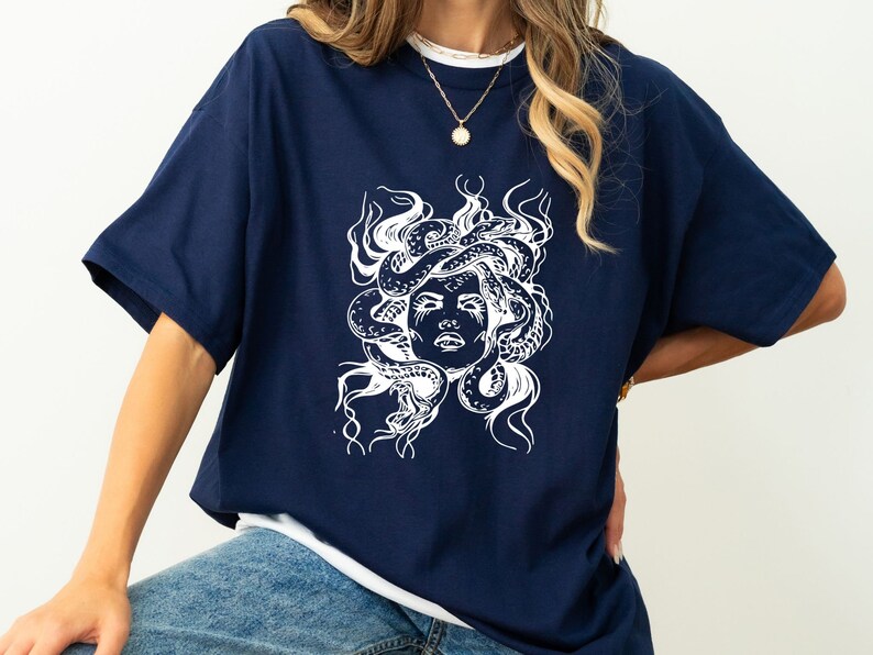 Medusa Snake Face Sweatshirt, Goddess Medusa Hoodie, Greek Mythology Shirt, Snakes Head Witch Tee, Mythology Hoodie,Gorgon Sweatshirt Hoodie image 6