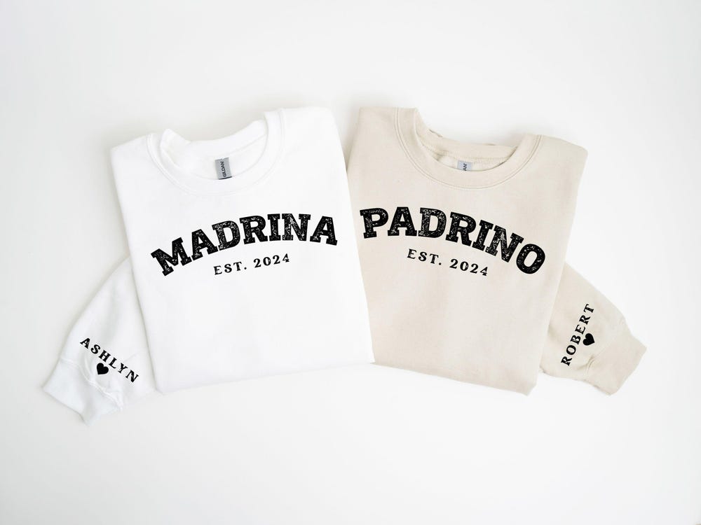 Custom Madrina Sweatshirt, Padrino Hoodie, Personalized Godparent Proposal Gift, Godmama Sweater, Godmom Goddad, Godfather Crewneck