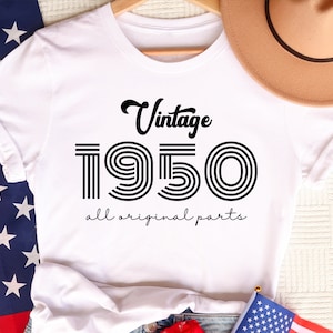 Vintage 1950 Shirt, Vintage Birthday Shirt, 72nd Birthday, 72nd Birthday Gift, Retro Shirt, 1950 TShirt, Custom Birthday, Personalized Gift
