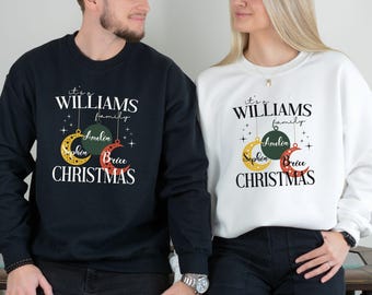 Custom Christmas Family Sweatshirt, Personalized Christmas Gift, Christmas Family Matching T-shirt, Xmas Couple Shirt, Xmas Family Party Tee