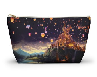 Accessory Pouch w T-bottom - Disney Inspired Fantasy Castle Lantern Celebration