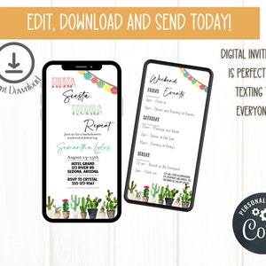 Editable Final Fiesta Bachelorette Party Digital Invitation, Bachelorette Party Template, Final Fiesta Theme, Bachelorette Fiesta
