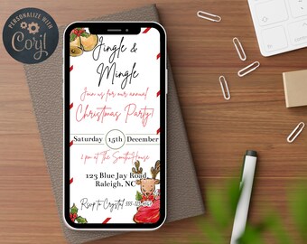Digital Editable Christmas Party Invitation 2