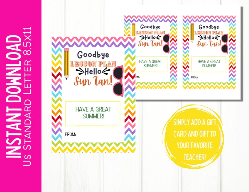 End of Year Teacher Gift | Teacher Gift Card Holder | Summer Gift ...