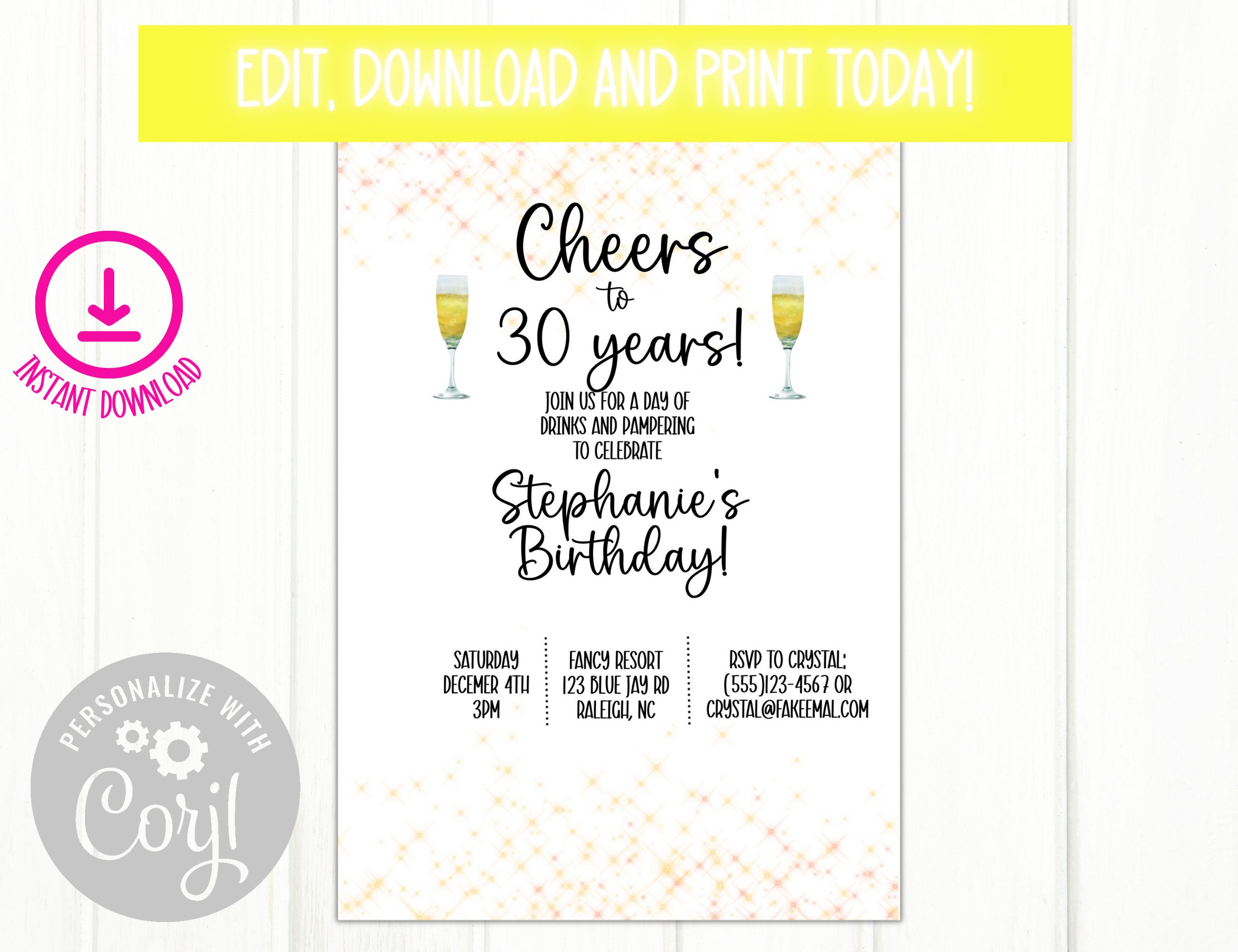 It's A Party - Fill-in Party Invitations