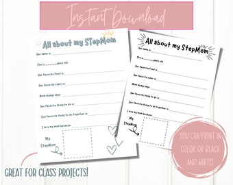 All About My Mom Printable Mother's Day Questionnaire - Etsy
