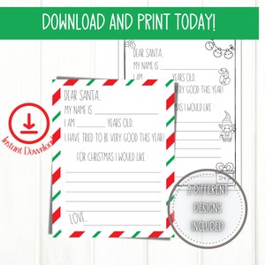 Carta a Santa, Carta para niños al Polo Norte, Carta para niños a Santa