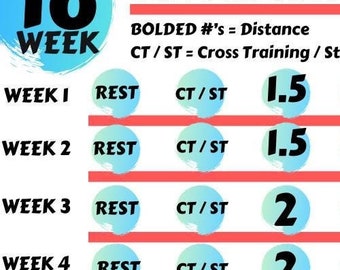 16 Week Half Marathon Training Calendar PDF