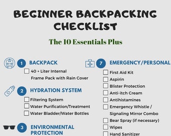 Complete Backpacking Checklist