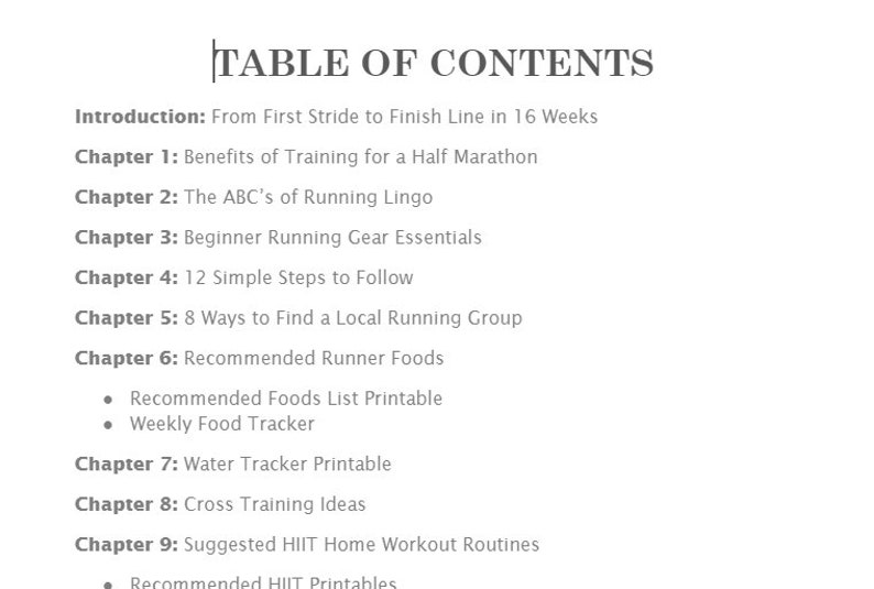 16 Week Half Marathon Training Plan EBOOK image 2