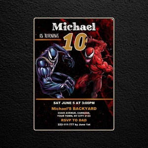 Venom Carnage Digital Download Geburtstagseinladung