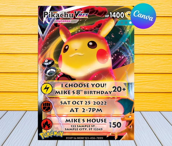 Pokemon birthday invitations deals