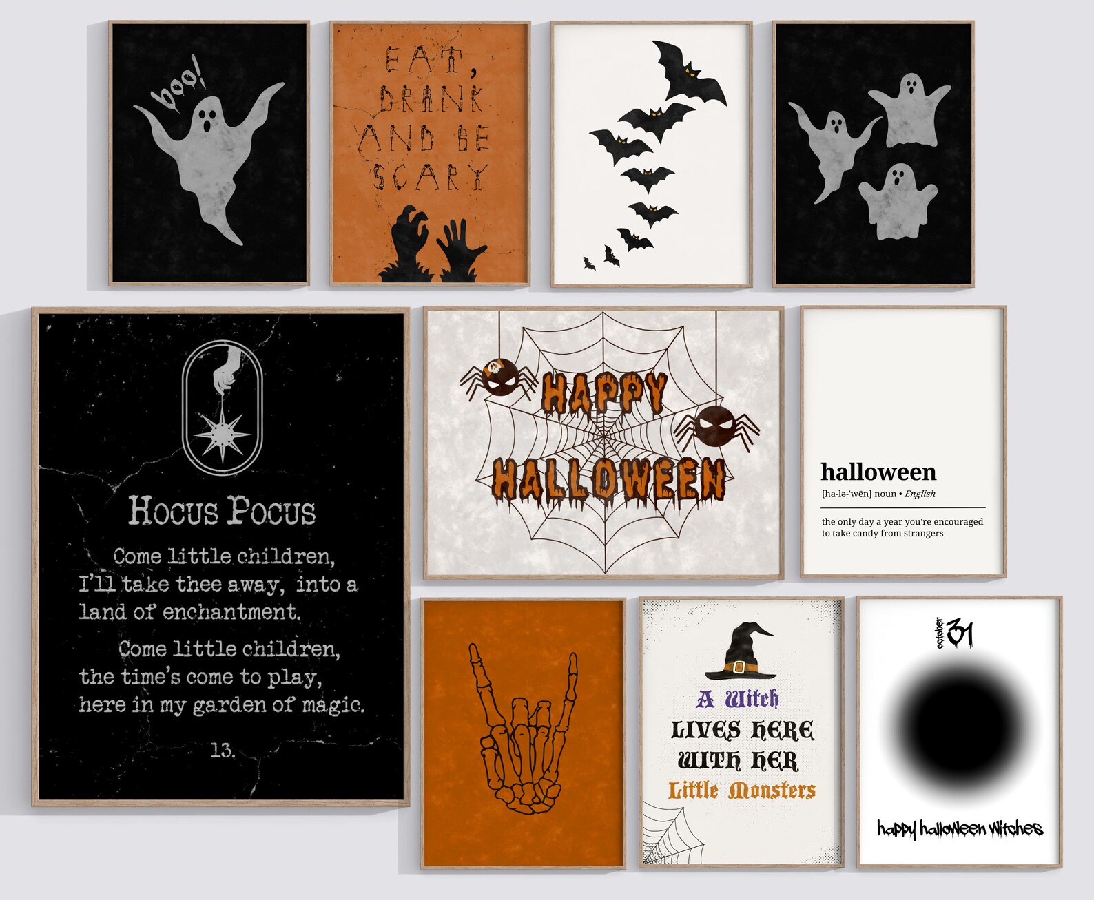 Halloween Art Mega Bundle Set of 21 Prints Halloween Gallery - Etsy
