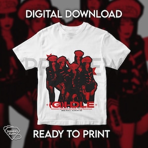Gi-dle 2 / T-Shirt Design (Digitaler Download, fertig zum Drucken) / Enthält PNG-Datei für Sublimations- oder DFT-Druck.