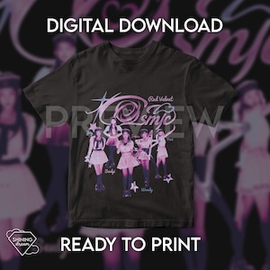 Red Velvet Cosmic / T- shirt Design (Digital download, ready to print) / Includes PNG file for sublimation or DFT printing