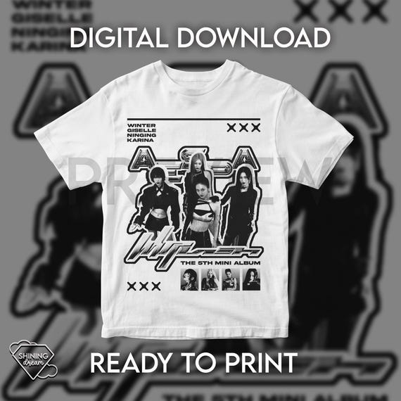 aespa ファンミ HANDWRITING T-SHIRT aespa 2022 FAN MEETING MY SYNK. aespa OFFICIAL MD GOODS
