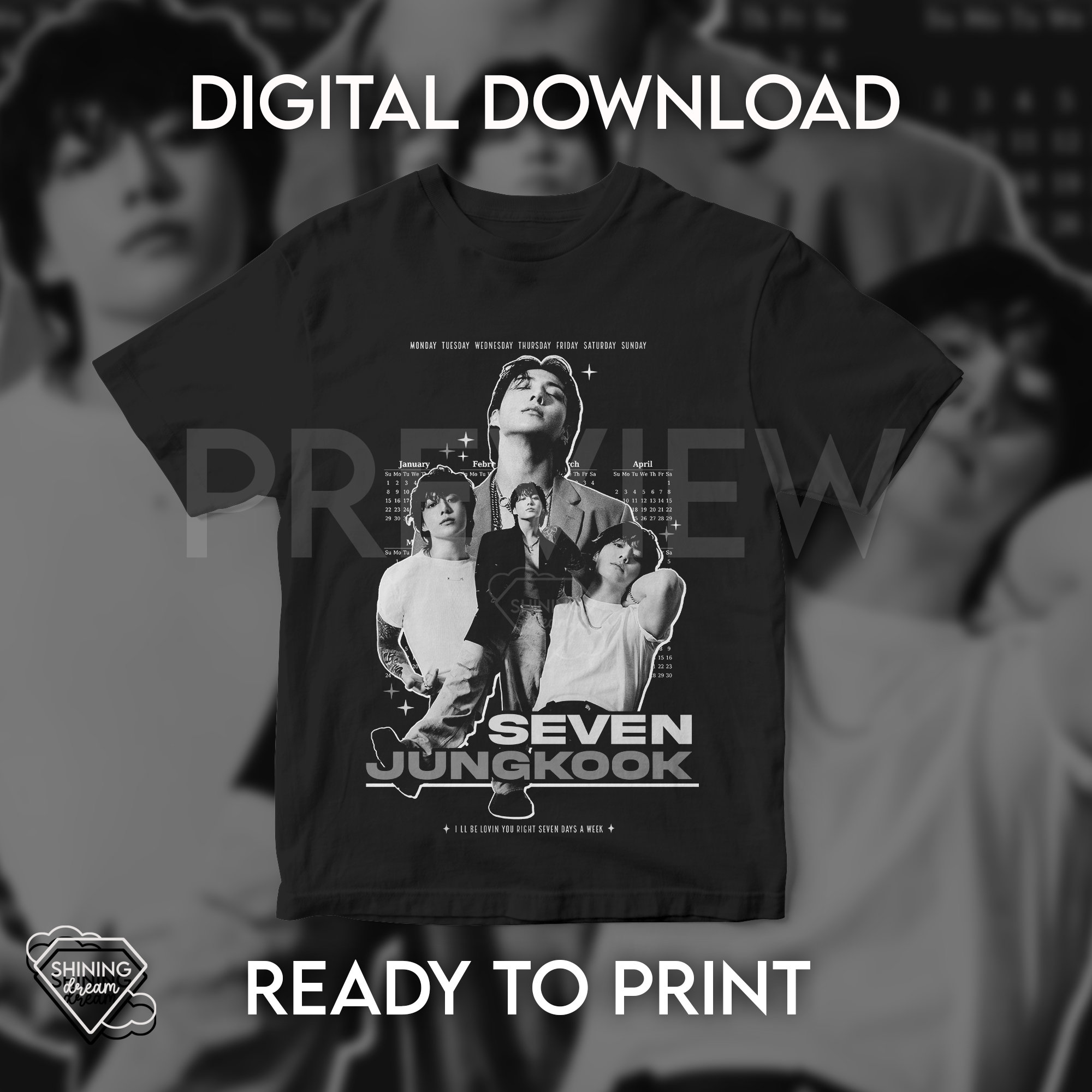 BTS JUNGKOOK-OFFICIAL SEVEN SHIRT M SIZE | eBay