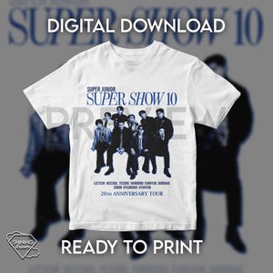 Super Junior 20th anniversary T- shirt Design (Digital download, ready to print) / Includes PNG file for sublimation or DFT printing.