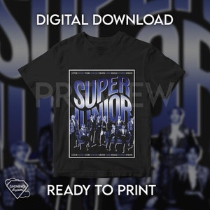 Super Junior / T- shirt Design (Digital download, ready to print) / Includes PNG file for sublimation or DFT printing.