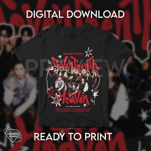 Diecisiete Diseño de camiseta Seventeenth Heaven (Descarga digital, lista para imprimir) / Incluye archivo PNG para sublimación o impresión DFT.