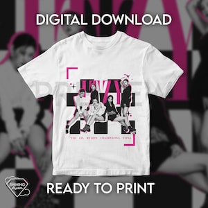 Itzy 있지 / T- shirt Design (Digital download, ready to print) / Includes PNG file for sublimation or DTF printing.