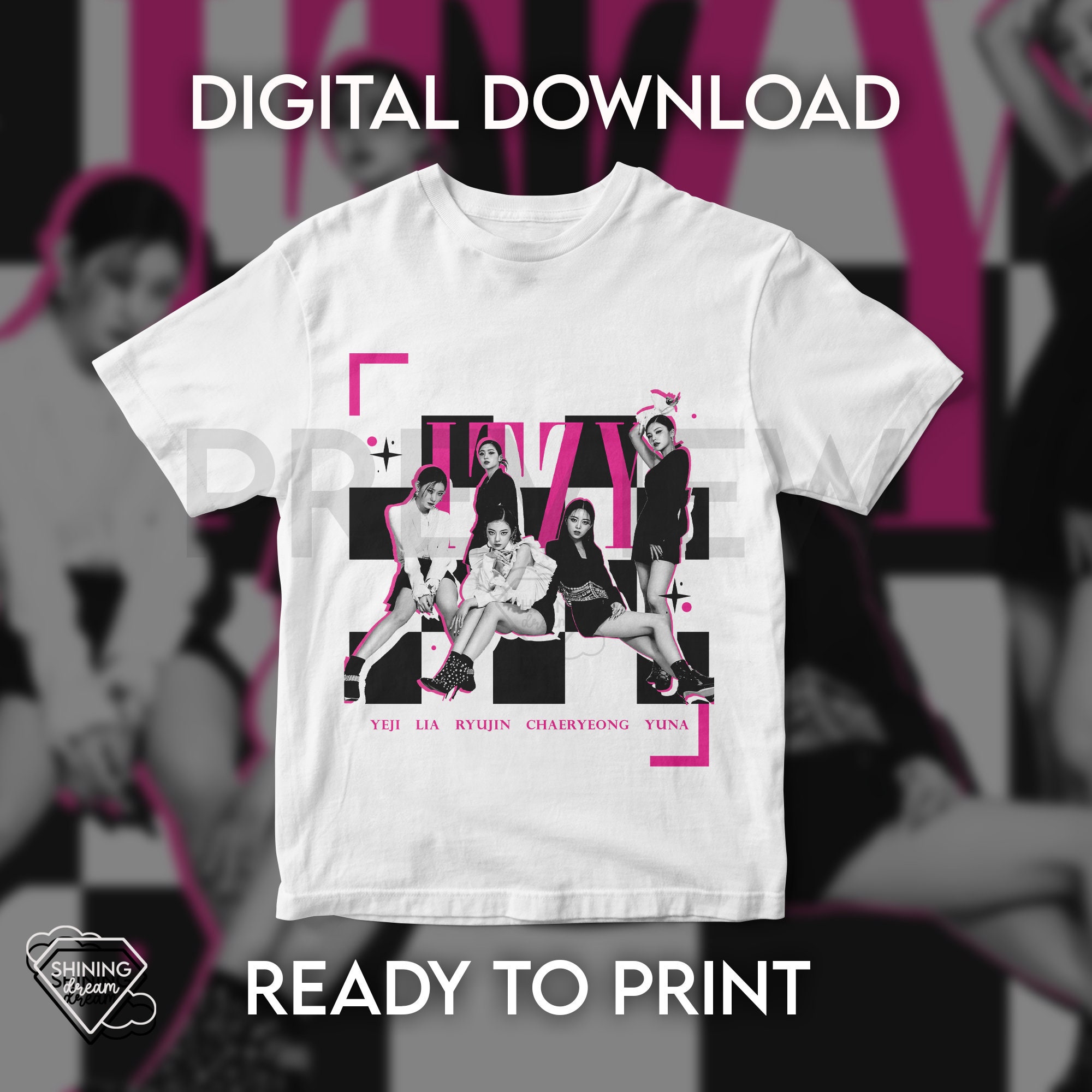 itzy gwbg popup eyel ver tシャツ ホワイト - メルカリ