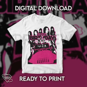 Red Velvet Birthday  / T- shirt Design (Digital download, ready to print) / Includes PNG file for sublimation or DFT printing.