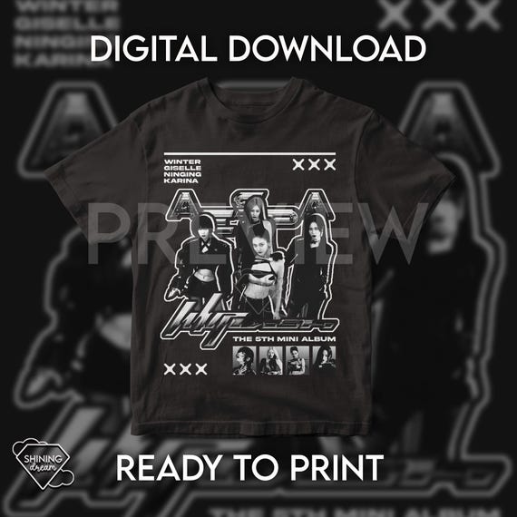 Aespa Whiplash / T- Shirt Design (digital Download, Ready to