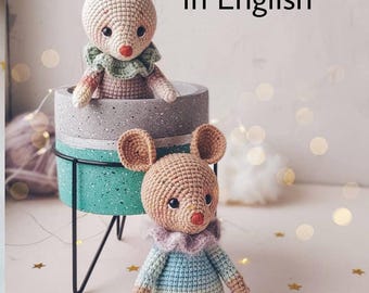 Amigurumi-mönster av MUS, virkad leksak PDF-MÖNSTER på engelska