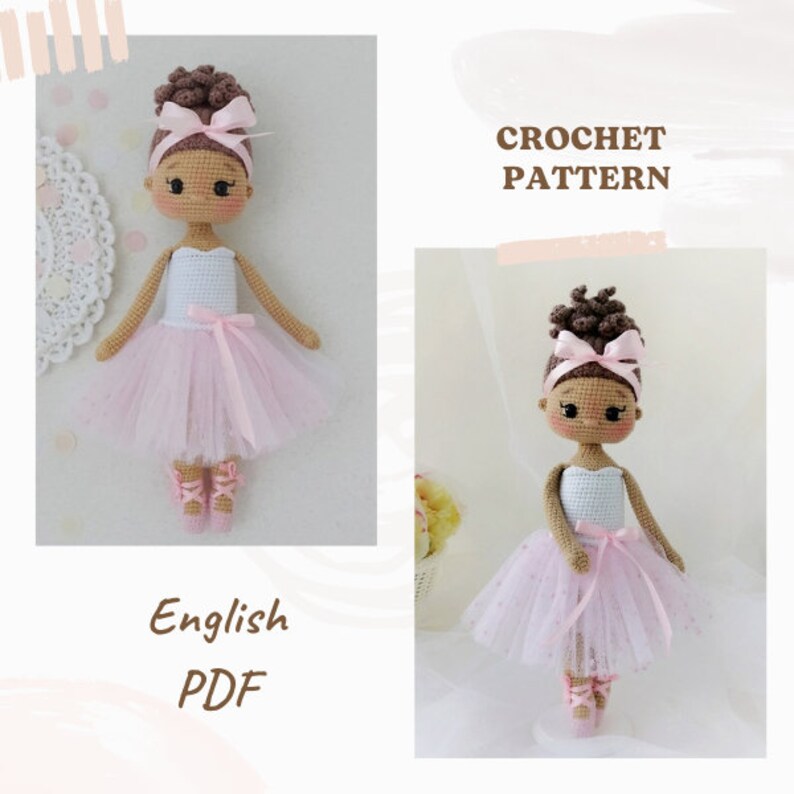 Doll Crochet Pattern Ballerina Crochet Doll Pattern PDF in Etsy