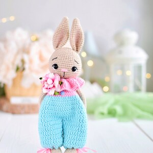 Crochet PATTERN Flower Bunnies, Amigurumi Animal Pattern, Crochet Bunny ...