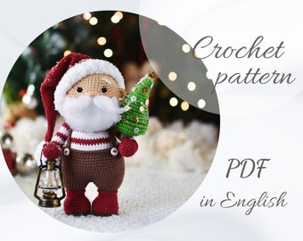 Crochet Christmas Gnome Pattern: Amigurumi Santa Claus (PDF)