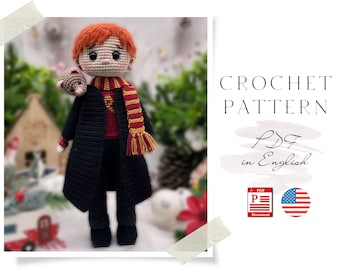 Crochet PATTERN doll BOY with rat Amigurumi doll Crochet doll Crochet pattern Amigurumi doll pattern Doll pattern in English