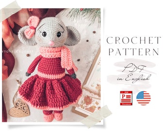 Crochet PATTERN Mouse Amigurumi Crochet mouse Amigurumi mouse Amigurumi pattern Crochet pattern Amigurumi Easter mouse pattern in English