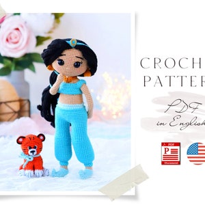 Crochet ENGLISH PATTERN doll Arabian Princess Amigurumi doll Crochet doll Crochet pattern Amigurumi doll pattern cute Doll pattern in pdf