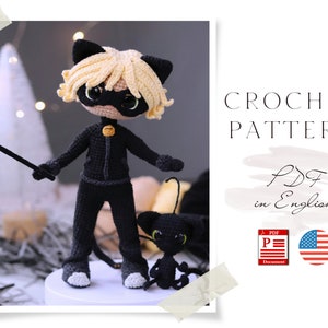 4 patterns in 1 Crochet doll pattern amigurumi doll patterns PDF English