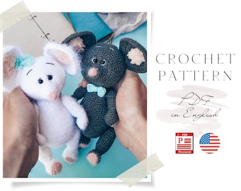 Patrón de Ratones de Crochet: Juguete Amigurumi con Ropa (PDF)