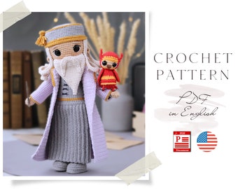 Crochet PATTERN doll OLD MAN Amigurumi doll Crochet doll Crochet pattern Amigurumi doll pattern Doll pattern in English