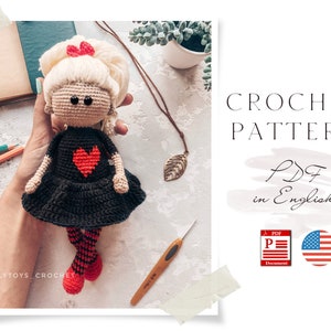 Crochet PATTERN doll Polly Amigurumi doll Crochet toy Crochet doll Crochet pattern Amigurumi pattern Doll pattern PDF English pattern
