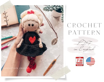 Crochet Doll Pattern: Polly Amigurumi Doll (PDF)