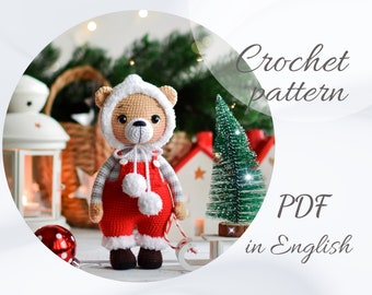 Crochet Bear 'Bernie' Pattern: Amigurumi Teddy Bear (PDF)